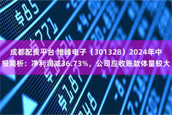 成都配资平台 维峰电子（301328）2024年中报简析：净利润减36.73%，公司应收账款体量较大