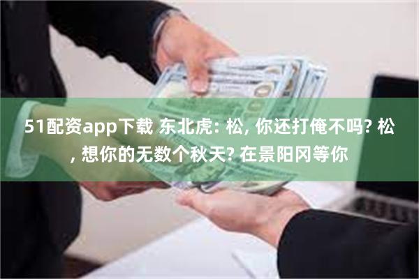 51配资app下载 东北虎: 松, 你还打俺不吗? 松, 想你的无数个秋天? 在景阳冈等你