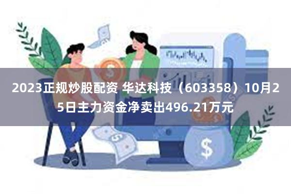 2023正规炒股配资 华达科技（603358）10月25日主力资金净卖出496.21万元